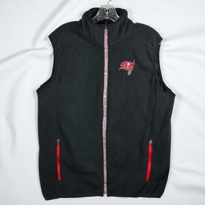 Tampa Bay Buccaneers NFL Team Apparel Fleece Vest Black Mens‎ Medium